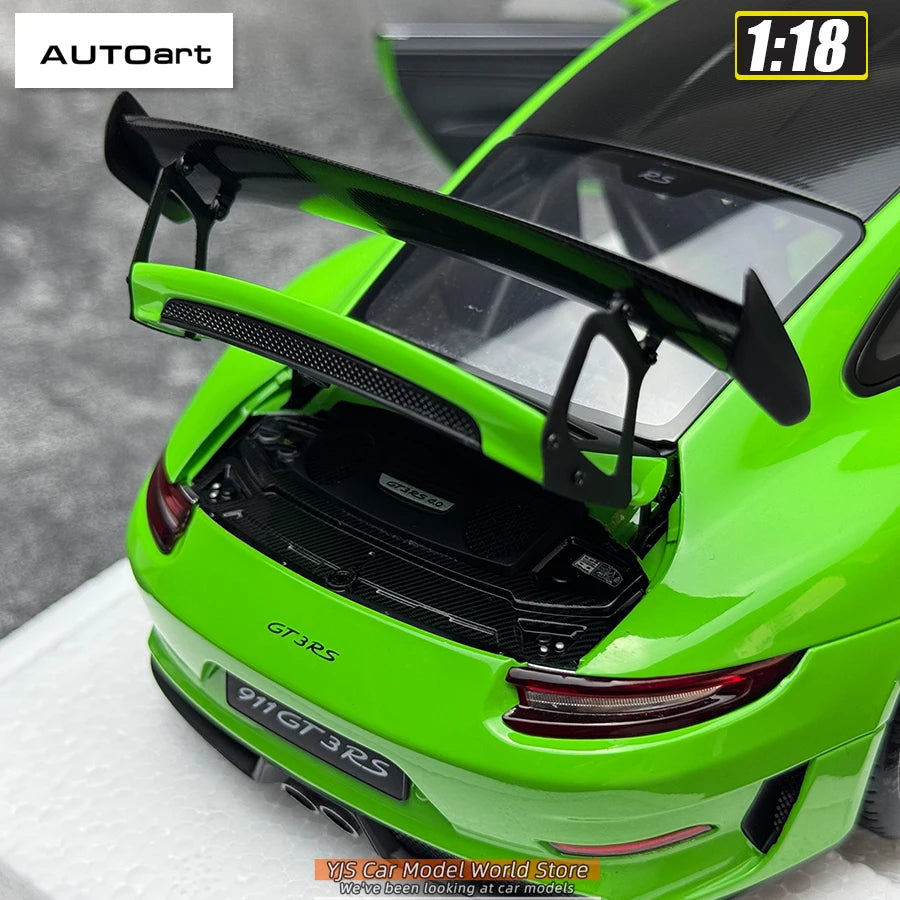 AUTOART 1/18 Scale New Porsche 911 (991.2) GT3 RS Weissach Package Car model Sports car Static collection