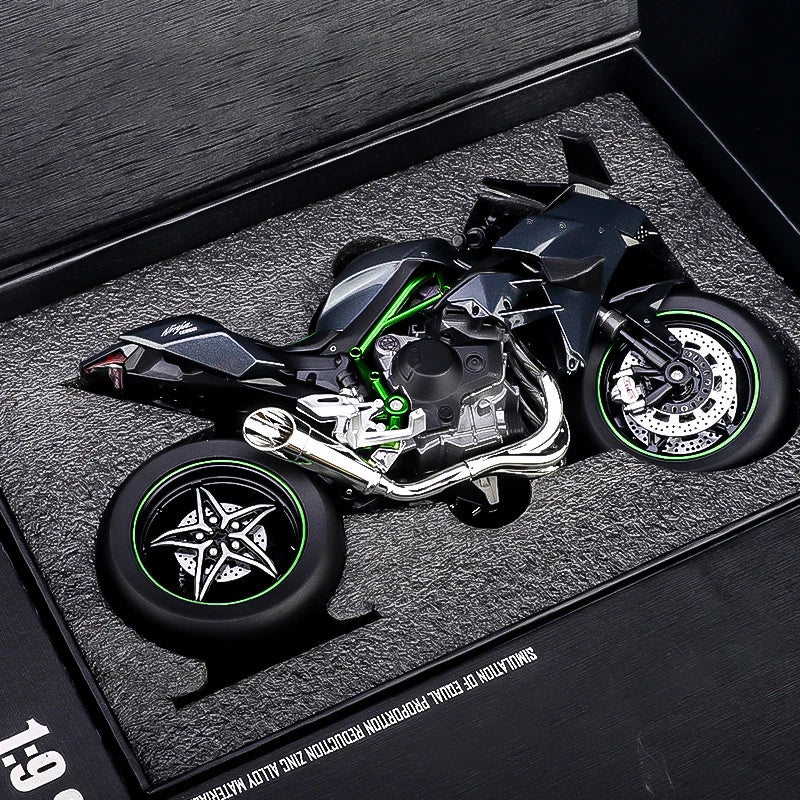 Boutique Boxed 1:9 Kawasaki H2R V4S Motorcycle Model Simulation Alloy Motorcycle Figure Gift