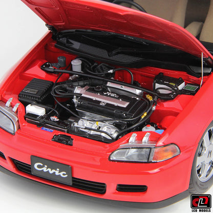 LCD 1/18 Car Model Honda Civic Mk5 EG6 Car Model Simulation Model Diecast Model Collect Ornaments Boy Custom Birthday Toy Gift