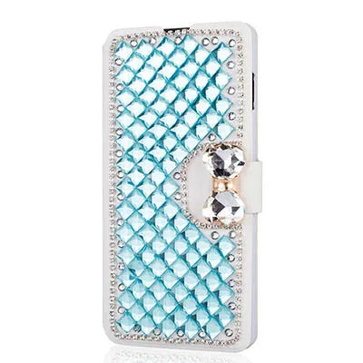 Luxury Diamond Leather Case For iPhone 17 Air 16 15 14 Plus 12 13 11 Pro Max XR X XS Flip Stand Glitter Protection Cover Funda