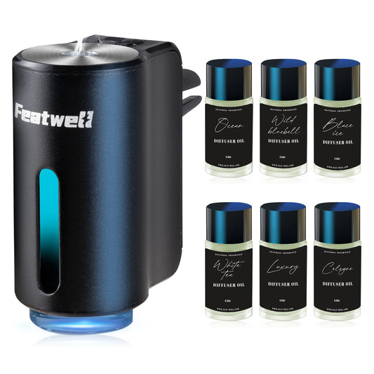 Smart Car Air Aromatherapy Diffuser, Fragrance Car Air fresheners with Six Adjustable, Humidifier Essential Oil Diffuser