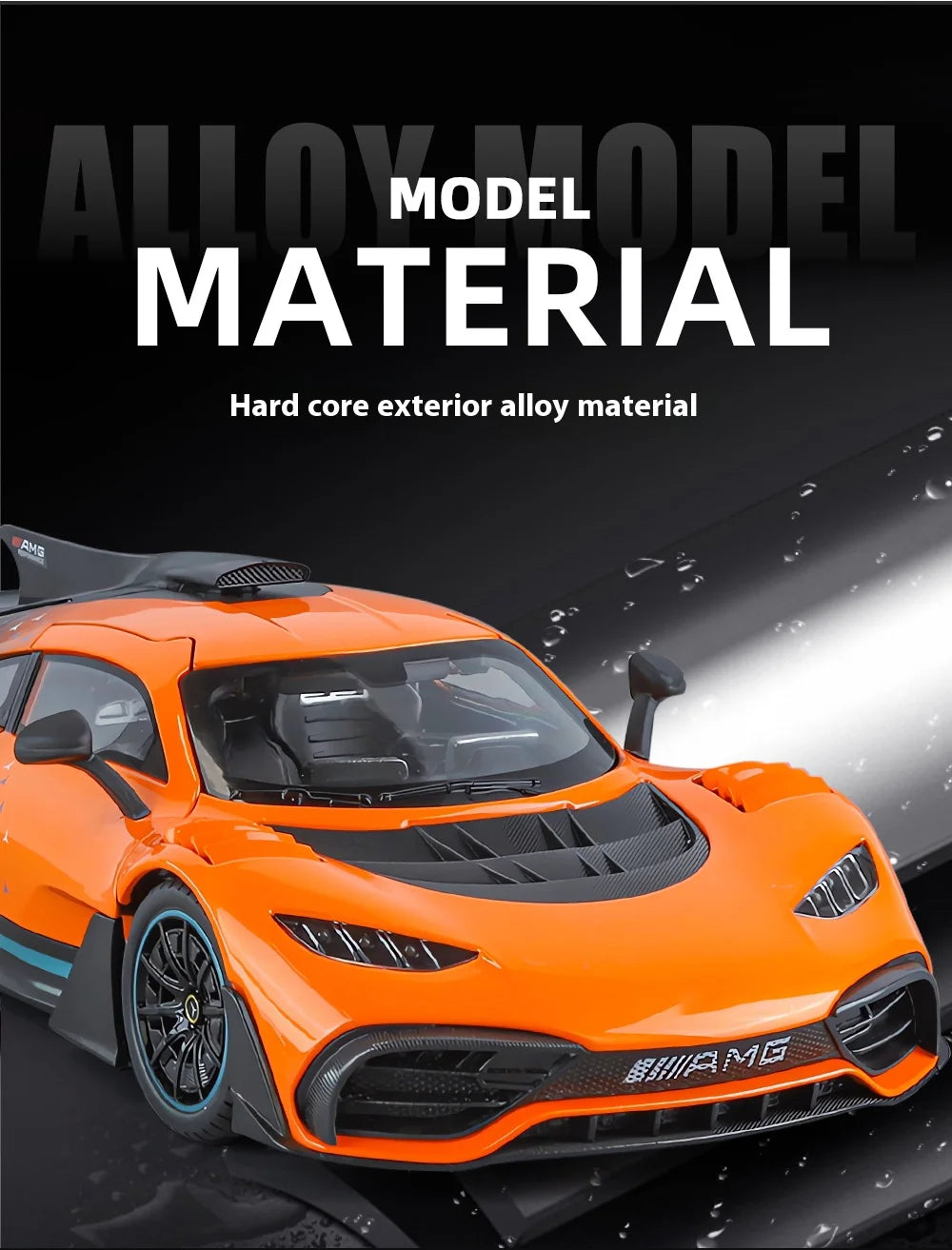 Large 1/18 alloy die-cast AMG-ONE sports car model simulation sound and light adult collection gift