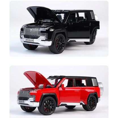 1/32 Alloy Model Cars BYD Look Up Off-road Vehicles Diecasts Model Toy 6 Doors Can Be Opened with Light Sound SUV for Gifts