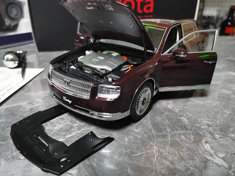 LCD 1/18 Car Model TOYOTA Century Car Model Simulation Model Diecast Model Collect Ornament Boy Custom Birthday Boy Toy Gift
