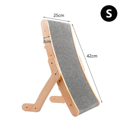 Detachable 3 in 1 wooden frame cat scratching board wear-resistant integrated vertical multi-model cat bed cat claw grinding toy