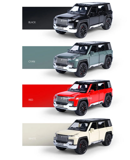 1/32 Alloy Model Cars BYD Look Up Off-road Vehicles Diecasts Model Toy 6 Doors Can Be Opened with Light Sound SUV for Gifts