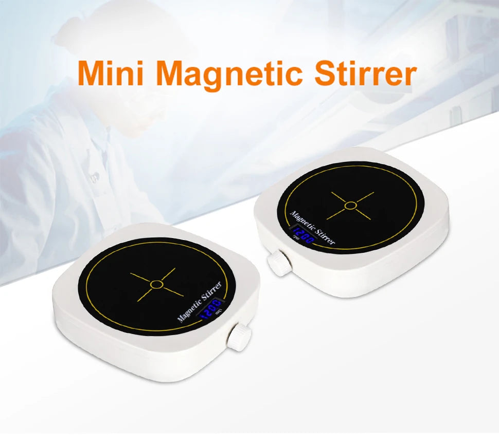 WESTTUNE Digital Display Magnetic Stirrer Laboratory Magnetic Mixer Portable Liquid Stirrer Plate with Stir Bar 200-2000 RPM