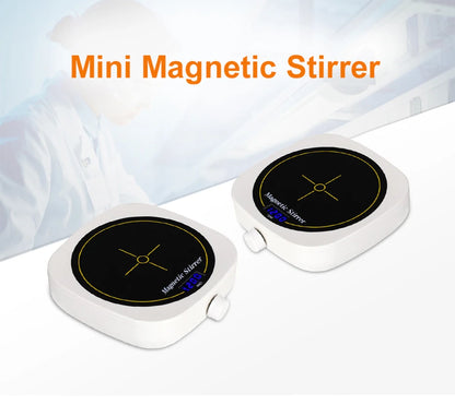 WESTTUNE Digital Display Magnetic Stirrer Laboratory Magnetic Mixer Portable Liquid Stirrer Plate with Stir Bar 200-2000 RPM