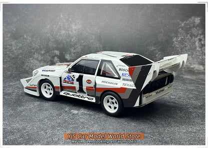 AUTOART 1/18 Audi Sport Quattro S1 Pikes Peak 1987 #1  Racing car model Car model Static ornament Collect Metal material