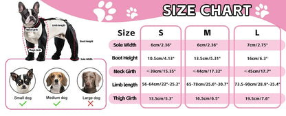 Best Anti-Slip Dog Shoes Pet Paw Protector Dog Rain Booties, Dirty-proof & Anti-fall Dog Outdoor Dog Suspender Sock Shoes