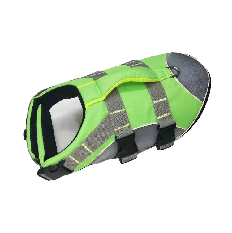 Reflective Dog Life Jacket Adjustable Breathable Pet Safety Vest Enhanced Buoyancy Oxford Cloth Swimming Clothes Beach