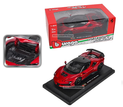 Bburago 1:24 Ferrari SF90 XX STRADALE Officially Licensed Alloy Luxury Vehicle Diecast Car Model Toy Collection Gift three color