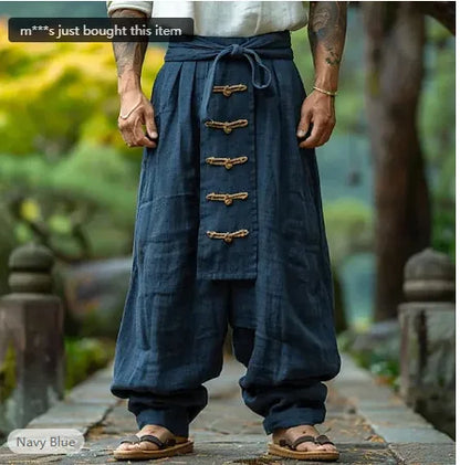 New Fashion Summer Spring Men Casual Pants Harem Pant Pleated Long Trousers Streetwear Oversize Men's Clothing