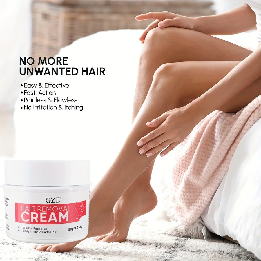 GZE Hair Remover for Women, Hair Removal Cream Sensitive, 1.76 Ounce, Intimate/Private Area depiladora Cream, Pubic, Bikini,
