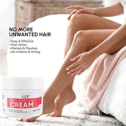 GZE Hair Remover for Women, Hair Removal Cream Sensitive, 1.76 Ounce, Intimate/Private Area depiladora Cream, Pubic, Bikini,