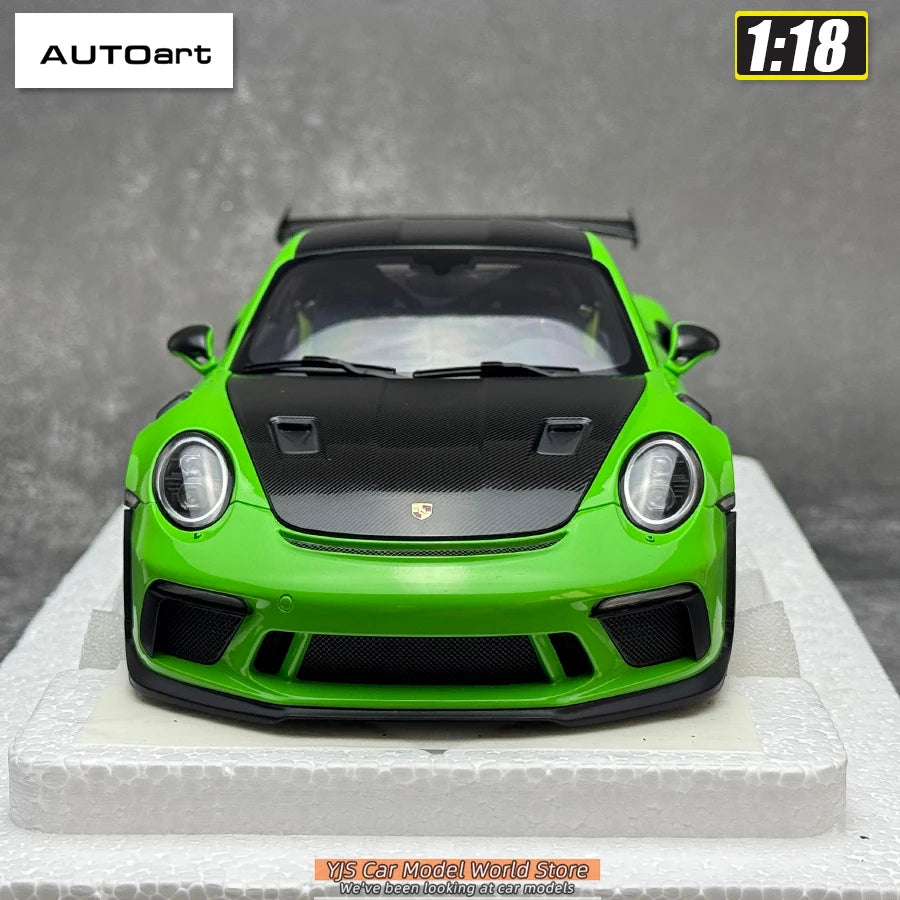 AUTOART 1/18 Scale New Porsche 911 (991.2) GT3 RS Weissach Package Car model Sports car Static collection