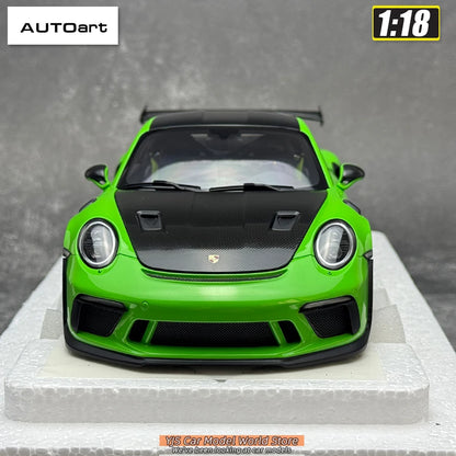 AUTOART 1/18 Scale New Porsche 911 (991.2) GT3 RS Weissach Package Car model Sports car Static collection