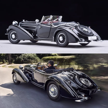 Sunstar 1:18 HORCH 855 1939 Vintage Model Car Adult Souvenir Classic Static Display Collection Toy Gift