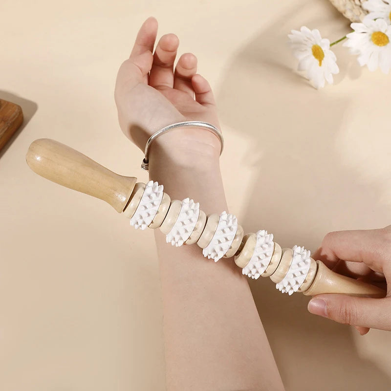 Wooden Massage Roller Stick Fat Loss Body Sculpting Massage Tools Meridian Relaxation Promote Blood Circulation