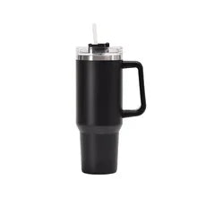 Metal Vacuum Insulated Cup 1200ML Stainless Steel Portable Water Cup Refrigerated Vacuum Insulated Straw Leak-proof Lid