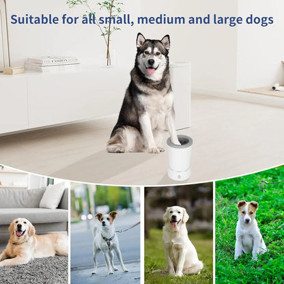 Portable Dog Paw Washer Automatic Cleaner Electric Massager USB Rechargeable for Small To Medium Dogs Cats Paw Cleaner Massager