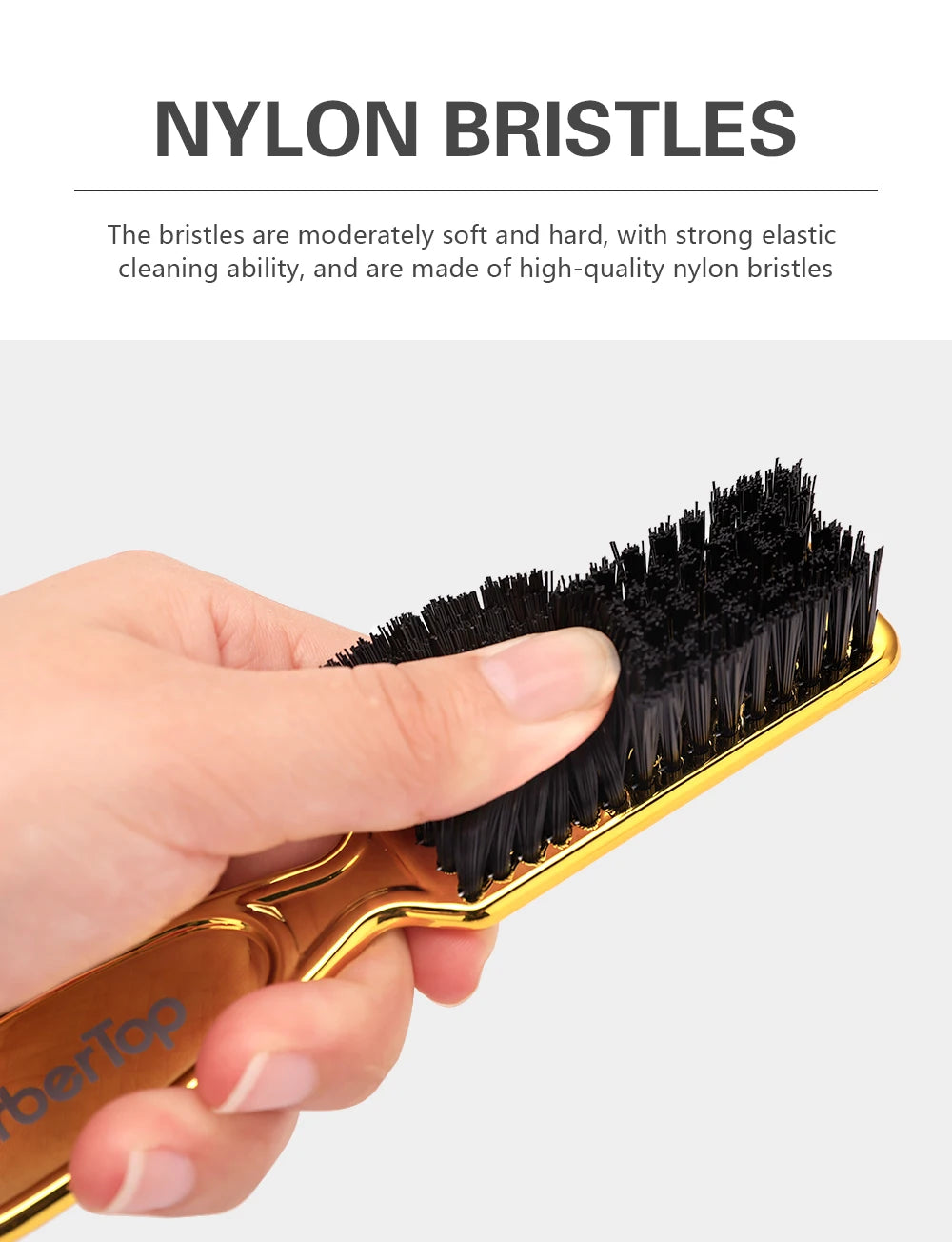 Soft Hair Cleaning Brush Barber Plastic Handle Retro Neck Duster for Salon Hairdressing Styling Tool to Remove Comb Breaks