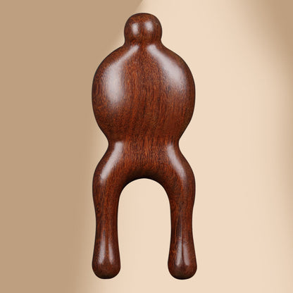 Wooden Handle Sandalwood Facial Massager Promote Blood Circulation Eye Nose Gua Sha Board Facial Lifting Massage Tool
