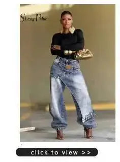 SHENGPALAE European And American Style Single-sided Multi Button Straight Leg Jeans For Women 2026 New