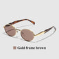 Ruiao 2026 Fashion Oval Sunglasses for Women Luxury Designer Metal Frame UV400 Sun Protection Shades Brand New Arrival Eyewear