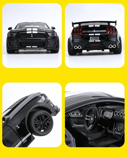 Ford Mustang Shelby GT500 Large Size  Alloy Sports 1:18 Car Model Diecasts Metal Racing Car Model Sound and Light Simulation