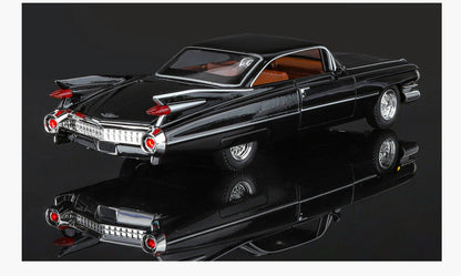 Cadillac Eldorado 1959 Metal Diecast Retro Car Model 1/24 Scale Sound and Light Back Pull Boy Gift Ornament Halloween Toys