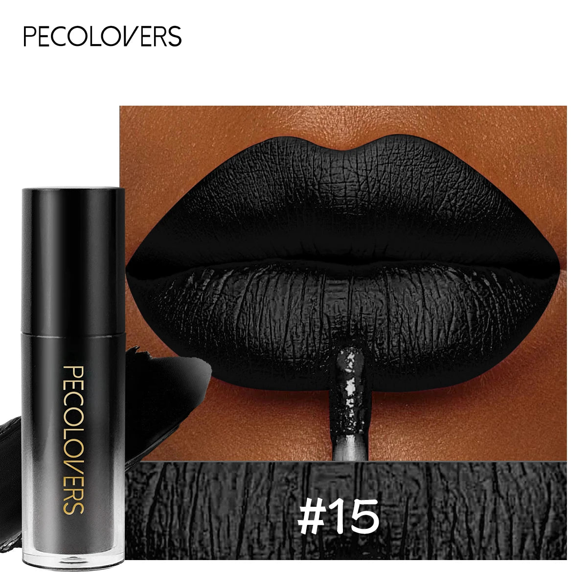 Long Lasting Lipstick Lip Gloss Makeup Waterproof Velvet Non-stick Cup Lip Tint Sexy Black Liquid Lip Stick