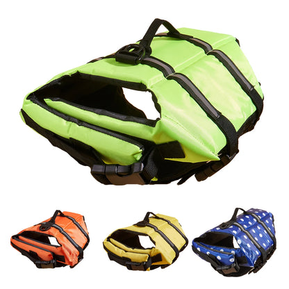 Dog Life Jacket Reflective Adjustable Summer Large Dogs Swimwear Safety Vest Surfing Sailboat Enhanced Buoyancy Pet Life Jacket