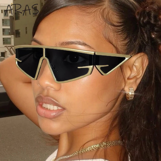 Y2K Punk Shield Irregular Sunglasses Women Luxury Brand Steampunk Cycling UV400 Goggle Eyewear Trendy WindProof Sun Glasses 2026