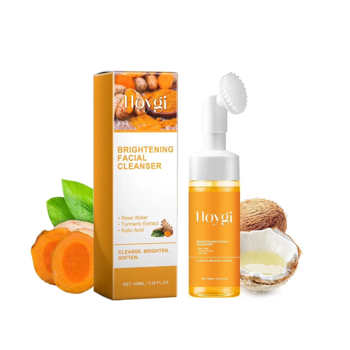 Turmeric Cleanser Face Wash Kojic Acid Exfoliating Deeply Cleanses Skin Maintains Water Oil Balance Remove Dirt Oil Control