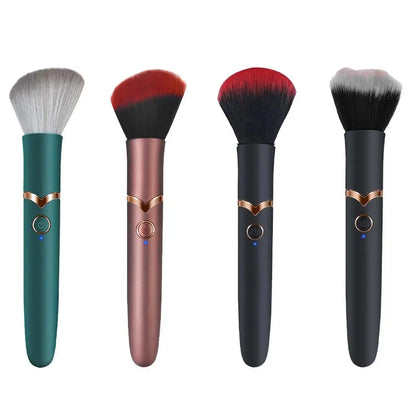 2 In 1 Electric Multi-Function Soft Fluffy Portable Foundation Brush Vibration Makeup Brush Rechargeable Detail Makeup Tools ﻿