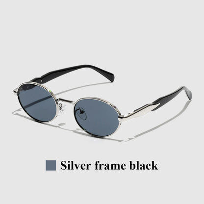 Ruiao 2026 Fashion Oval Sunglasses for Women Luxury Designer Metal Frame UV400 Sun Protection Shades Brand New Arrival Eyewear