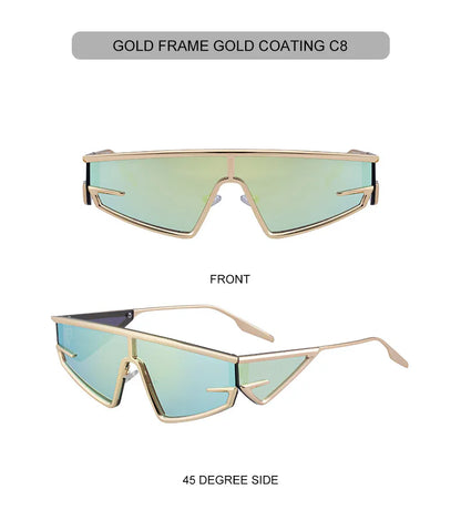 Y2K Punk Shield Irregular Sunglasses Women Luxury Brand Steampunk Cycling UV400 Goggle Eyewear Trendy WindProof Sun Glasses 2026