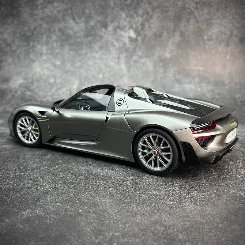 AUTOART car model simulation 1/18 Porsche 918 Car Model alloy room ornament display cars model boy collection christmas gift