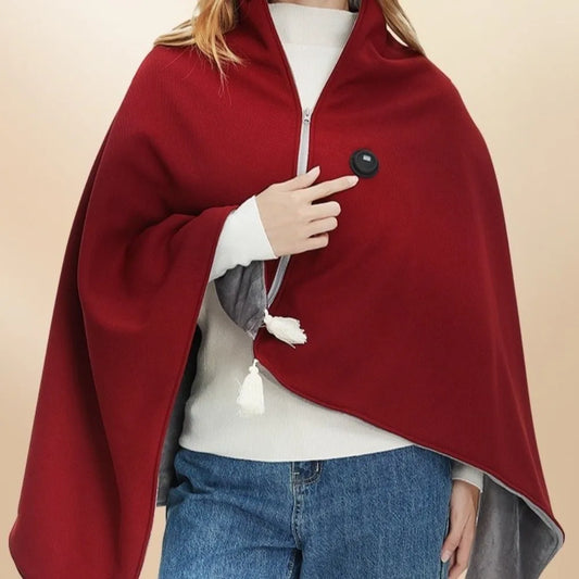 USB Powered Warmer Shawl Blanket Fast Heating Wearable Design Heating Blanket Cozy Soft USB Heating Shawl Car Use