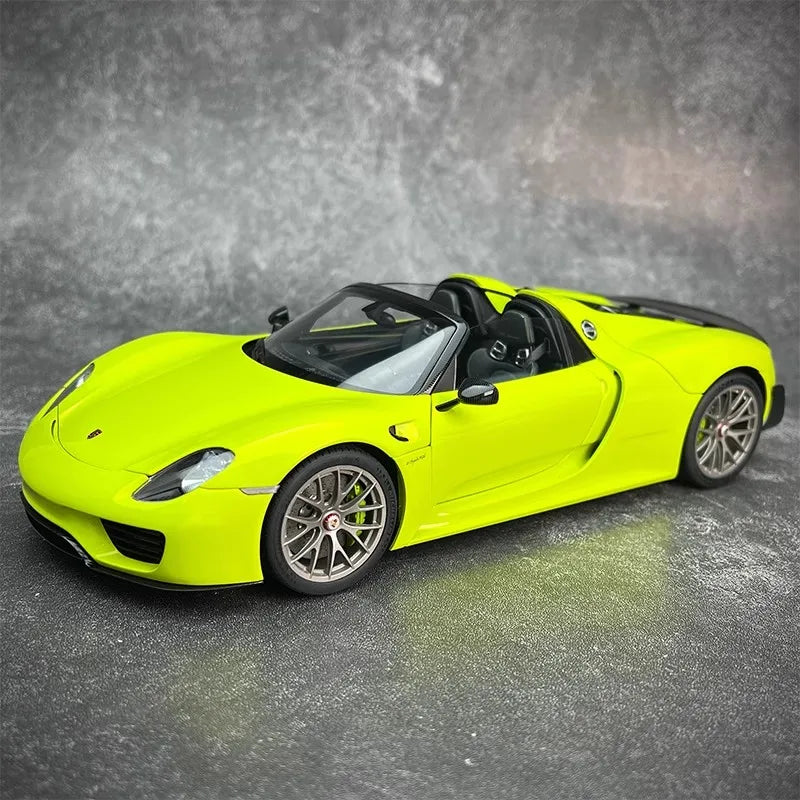 AUTOART car model simulation 1/18 Porsche 918 Car Model alloy room ornament display cars model boy collection christmas gift