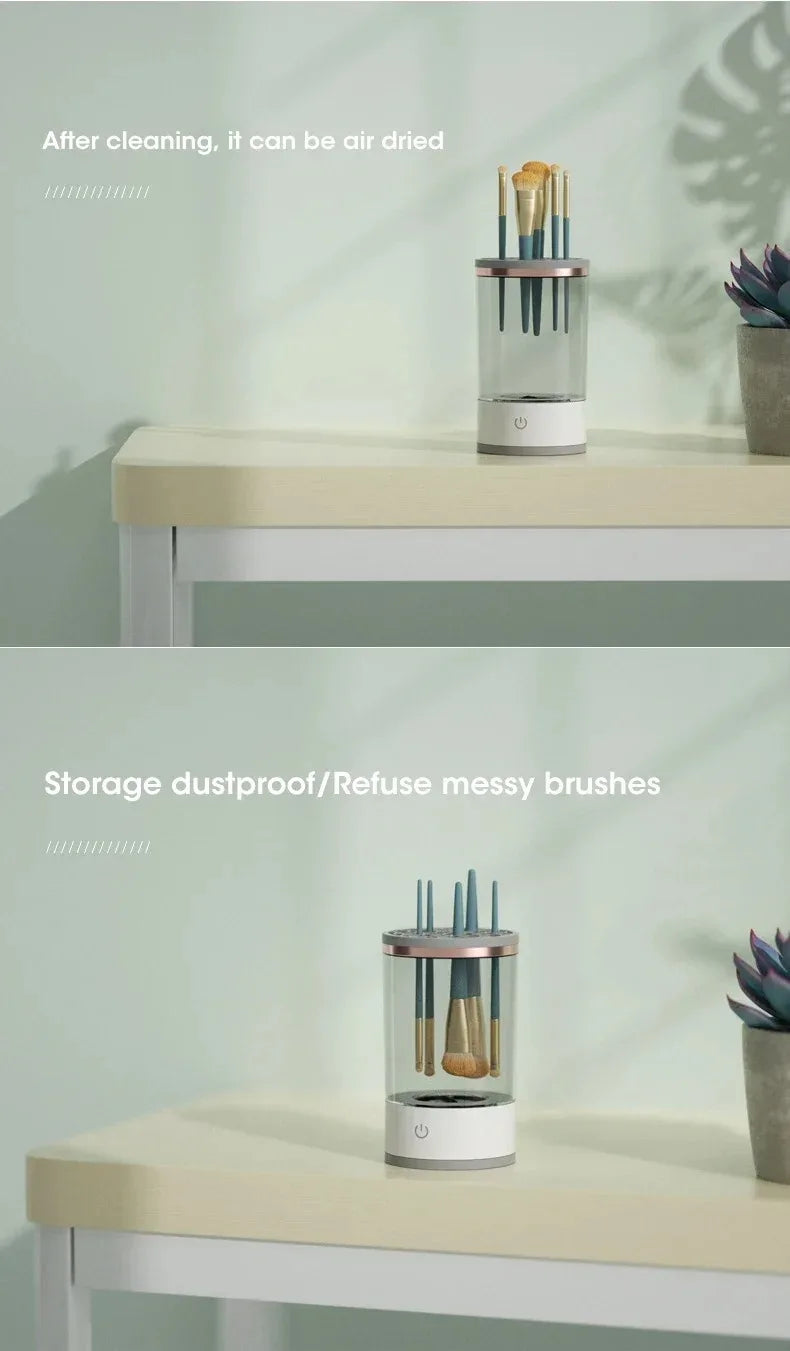 Automatic Rotating Makeup Brush Cleaner Electric Cosmetic Brush Washing Machine