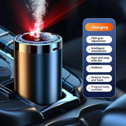 Smart Car Air Freshener Car Fragrance Diffuser Auto Adjustable Modes RGB Music Syncing Light And Starry Sky Projection ﻿