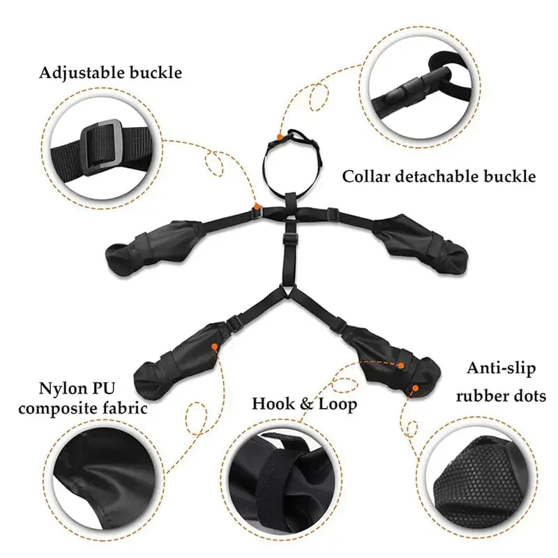 Best Anti-Slip Dog Shoes Pet Paw Protector Dog Rain Booties, Dirty-proof & Anti-fall Dog Outdoor Dog Suspender Sock Shoes