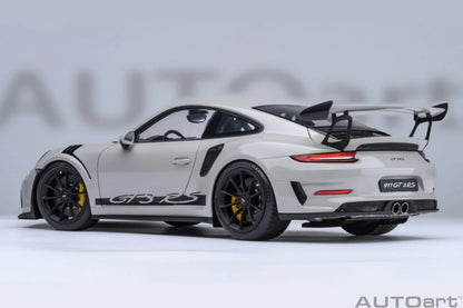 AUTOART 1/18 Scale New Porsche 911 (991.2) GT3 RS Weissach Package Car model Sports car Static collection