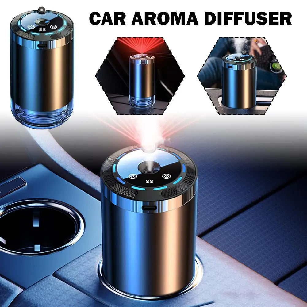 Car Electric Air Diffuser Aroma Car Air Vent Humidifier Mist Aromatherapy Air Freshener Removing Odor Eliminator Rechargeable