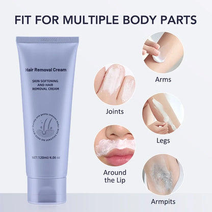 Body Hair Removal Cream Sensitive Skin Painless Effective Hair Removal Cream for Hand Legs and Bikini Area Armpit Mild Formula