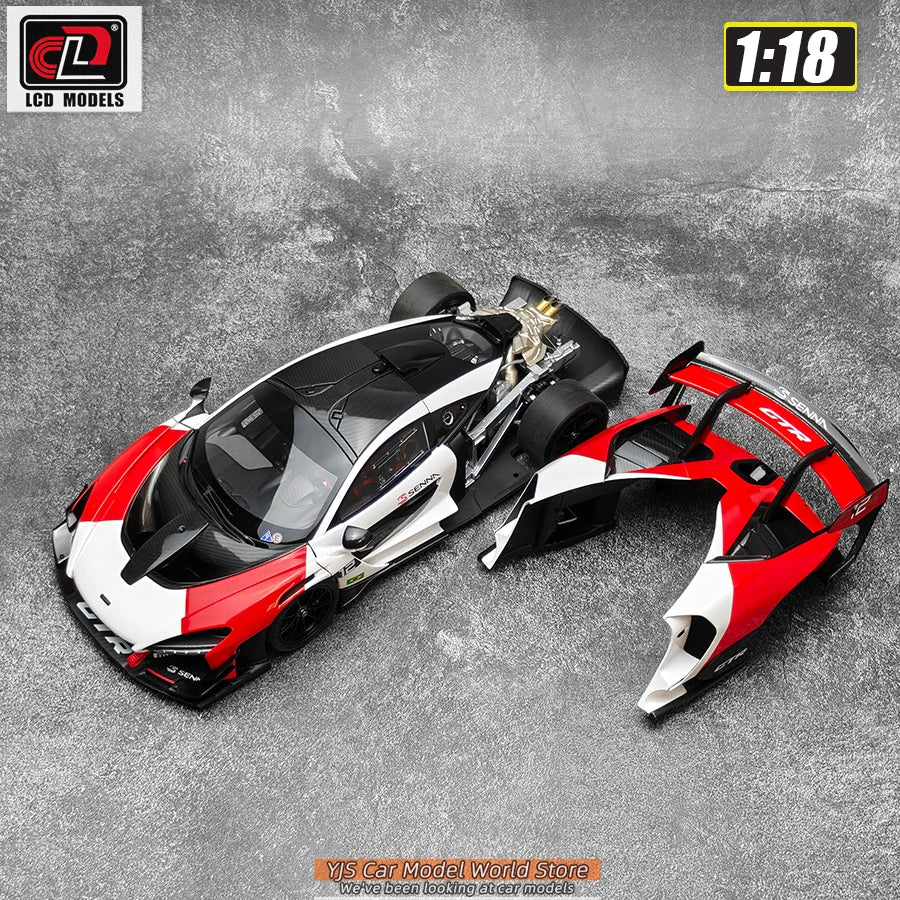 LCD Diecast car model 1:18 McLaren Senna GTR car model metal static display collection
