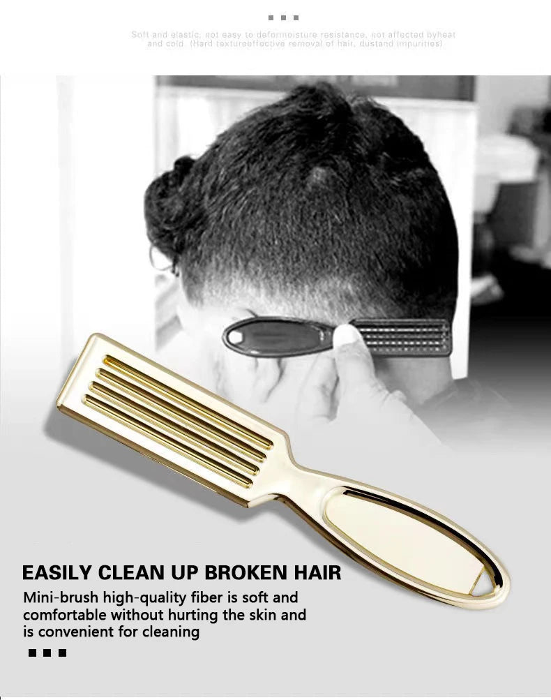 Soft Hair Cleaning Brush Barber Plastic Handle Retro Neck Duster for Salon Hairdressing Styling Tool to Remove Comb Breaks