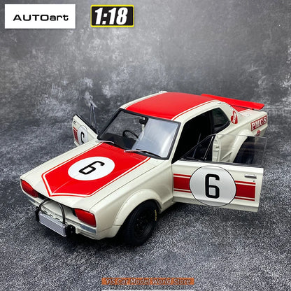 AUTOART Diecast car model 1/18 Nissan skyline GT-R 6#（RACING) 1971 Static display car models